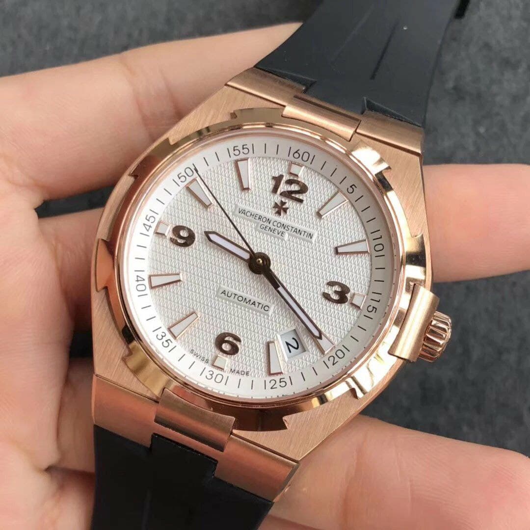 Vacheron Constantin 1:1 Best Edition Overseas RG/LE Wht/Stk Vacheron Constantin 1:1 Best Edition Overseas RG/LE Wht/Stk