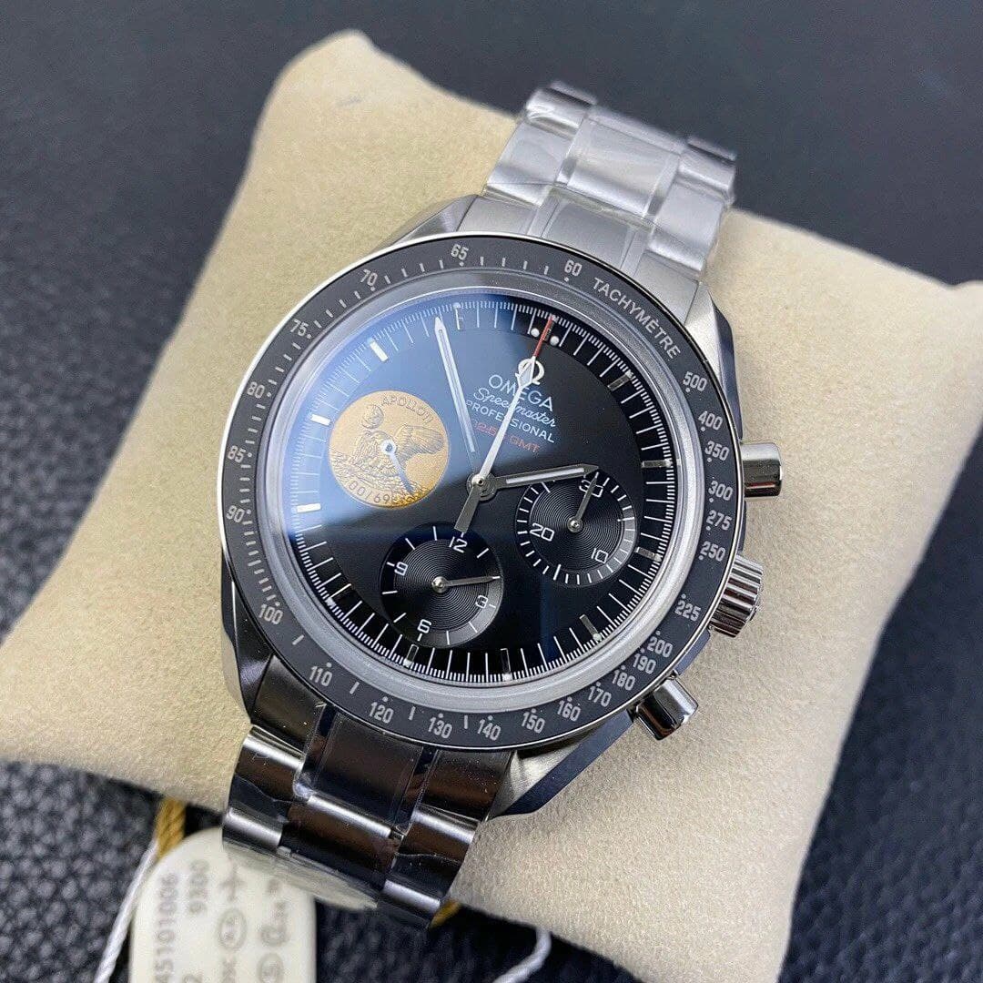 Speedmaster Apollo XI 40th Anniversary OMF 1:1 Best Edition Black Dial on SS Bracelet Manual Winding Chrono Movement Speedmaster Apollo XI 40th Anniversary OMF 1:1 Best Edition Black Dial on SS Bracelet Manual Winding Chrono Movement