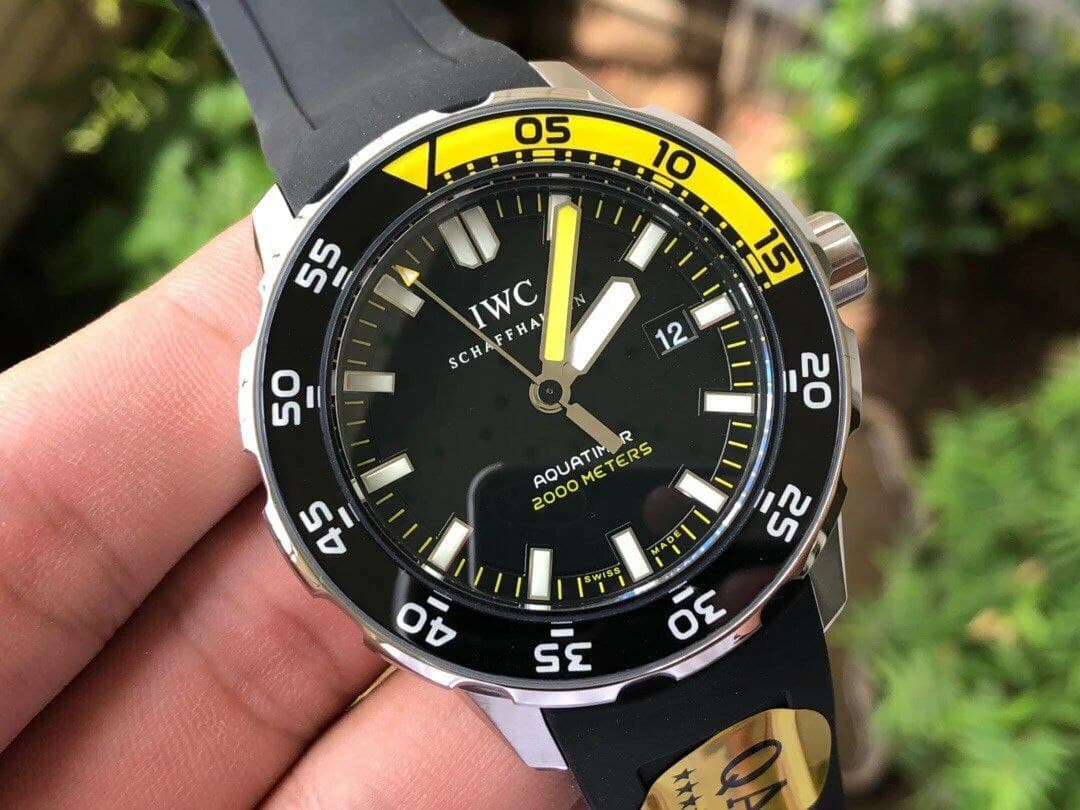 Aquatimer SS IW356802 1:1 Best Edition Black Dial on Black Rubber Strap Aquatimer SS IW356802 1:1 Best Edition Black Dial on Black Rubber Strap