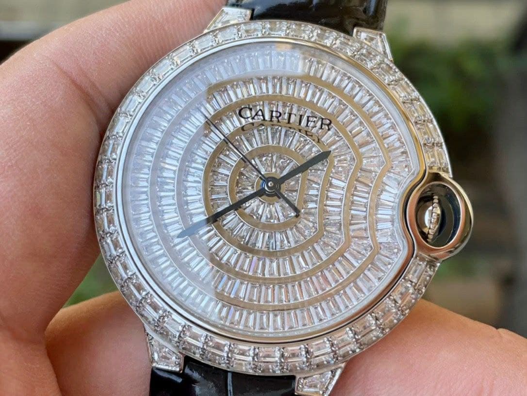 Cartier Ballon Gold Case Diamond 42mm Diam SS/LS