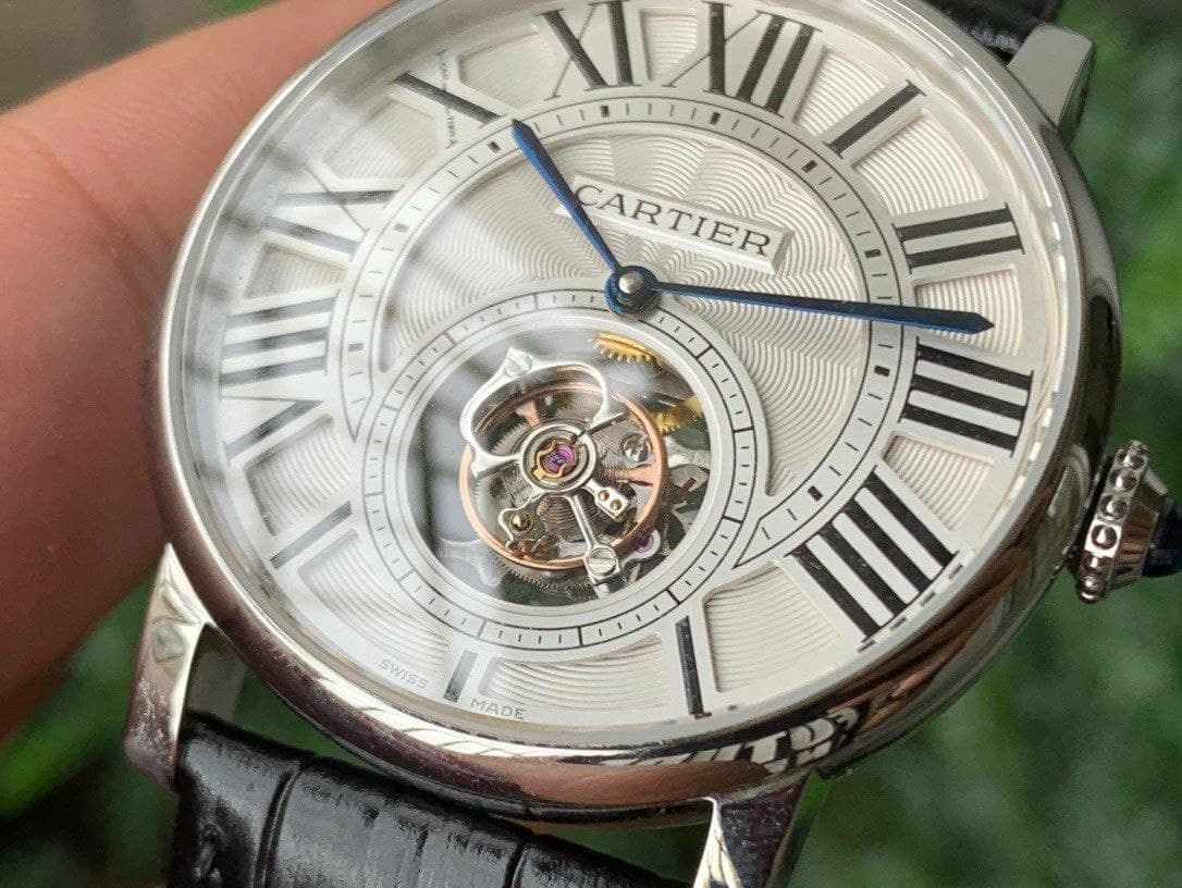 Rotonde Flying Tourbillon SS BLF Best Edition White Dial on Black Leather Strap V2
