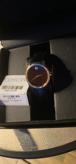Movado Black Core Museum Classic Gold Plated Watch Movado Black Core Museum Classic Gold Plated Watch