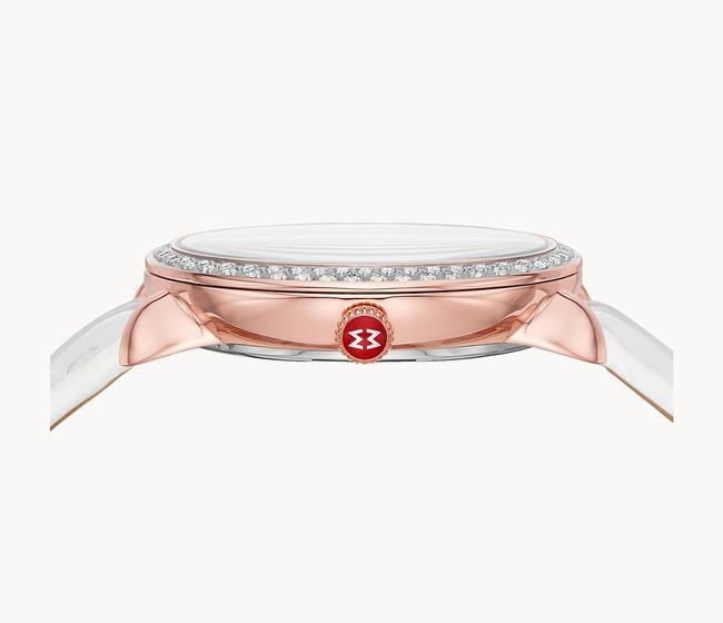 Michele Rose Gold New Serein Mid Carousel Rainbow Pav¨¦ Diamond and Topaz Mww21b000146 Watch Michele Rose Gold New Serein Mid Carousel Rainbow Pav¨¦ Diamond and Topaz Mww21b000146 Watch