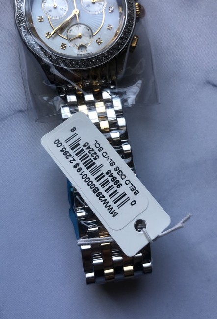 Michele Two Tone Belmore Swiss Quartz Diamond Accent Bracelet Mww29b00001 Watch Michele Two Tone Belmore Swiss Quartz Diamond Accent Bracelet Mww29b00001 Watch