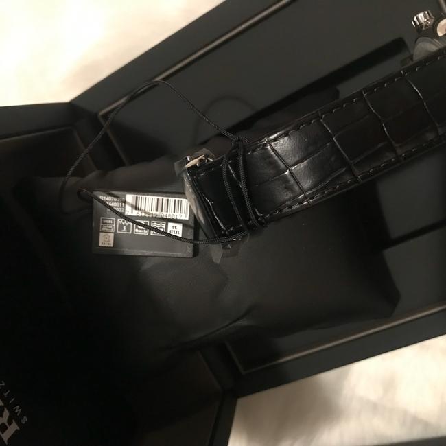 Rado Black XL Mens Diamaster Croc Embossed Leather Strap 40mm Watch Rado Black XL Mens Diamaster Croc Embossed Leather Strap 40mm Watch