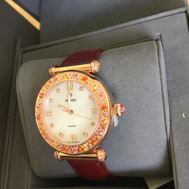 Michele New Caber Topaz Pink Sprinkles Rose Gold Diamond Dial Mw16a42b5046 Watch Michele New Caber Topaz Pink Sprinkles Rose Gold Diamond Dial Mw16a42b5046 Watch