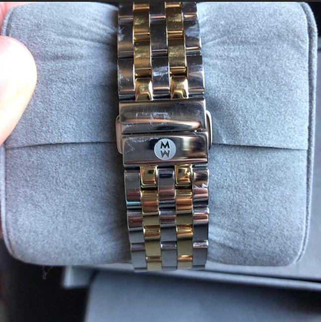Michele Silver uptown Diamond Dial Chronograph 39mm Two Tone Watch Michele Silver uptown Diamond Dial Chronograph 39mm Two Tone Watch