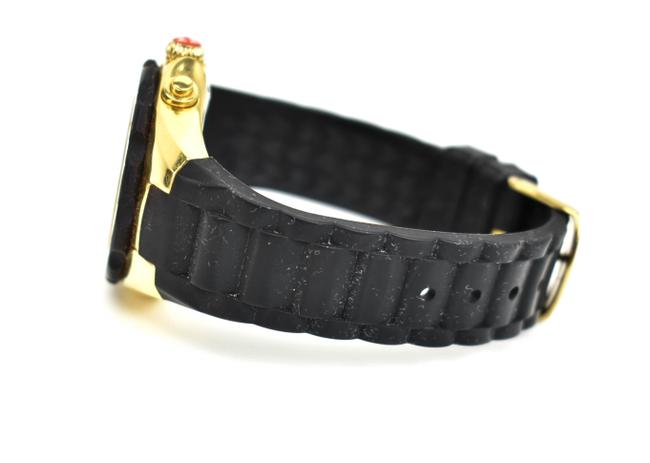 Michele Gold Metal/Black & Logo Quartz Chronograph (Mo) Watch Michele Gold Metal/Black & Logo Quartz Chronograph (Mo) Watch