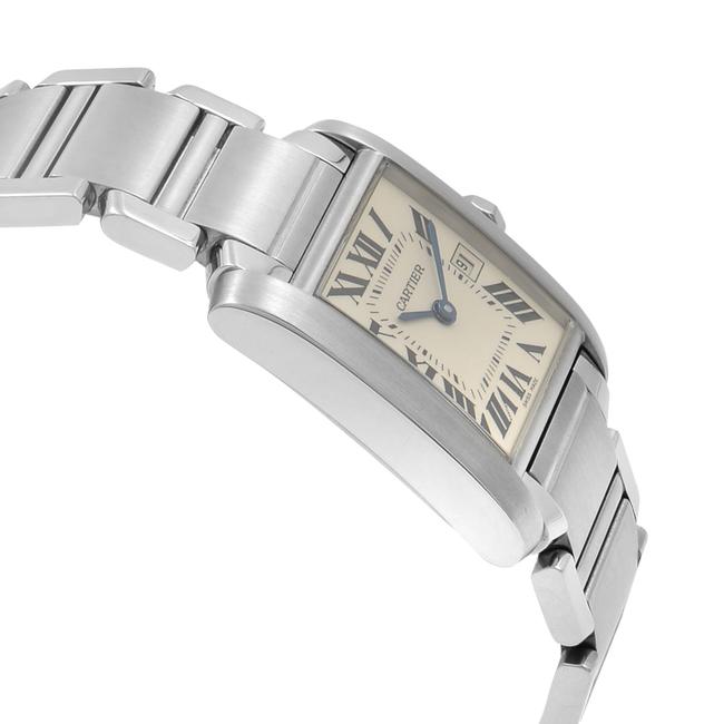 Cartier Steel Roman Tank Francaise Silver Dial Quartz Midsize W51011q3 Watch Cartier Steel Roman Tank Francaise Silver Dial Quartz Midsize W51011q3 Watch