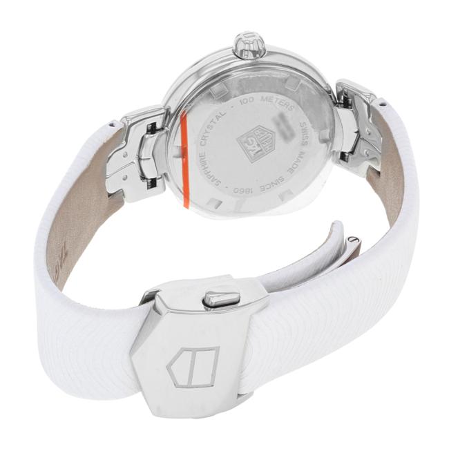 TAG Heuer Silver Dial Link Date Steel Leather Quartz Ladies Wat1411.fc6316 Watch TAG Heuer Silver Dial Link Date Steel Leather Quartz Ladies Wat1411.fc6316 Watch
