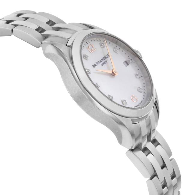 Baume & Mercier Steel Clifton Mop Diamond Dial Quartz Ladies Moa10176 Watch Baume & Mercier Steel Clifton Mop Diamond Dial Quartz Ladies Moa10176 Watch