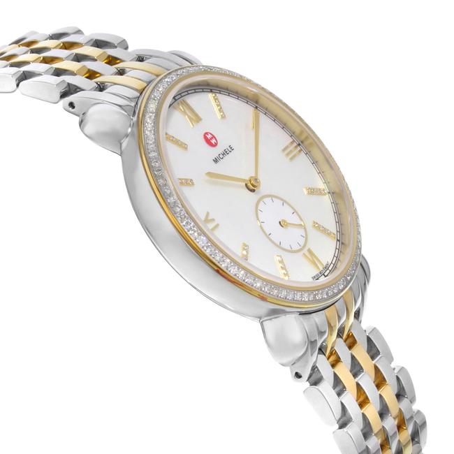 Michele Two-tone Gracile Mother Of Pearl Diamond Quartz Ladies Watch Michele Two-tone Gracile Mother Of Pearl Diamond Quartz Ladies Watch
