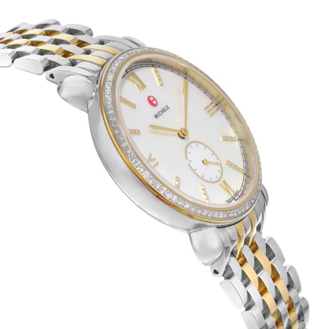 Michele Two Tone Steel Gracile Mother Of Pearl Quartz Ladies Mww26a000003 Watch Michele Two Tone Steel Gracile Mother Of Pearl Quartz Ladies Mww26a000003 Watch
