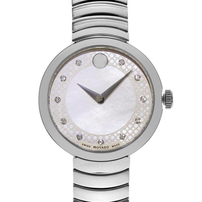 Movado White Myla Mop Diamond Dial Steel Quartz Ladies 0607044 Watch Movado White Myla Mop Diamond Dial Steel Quartz Ladies 0607044 Watch