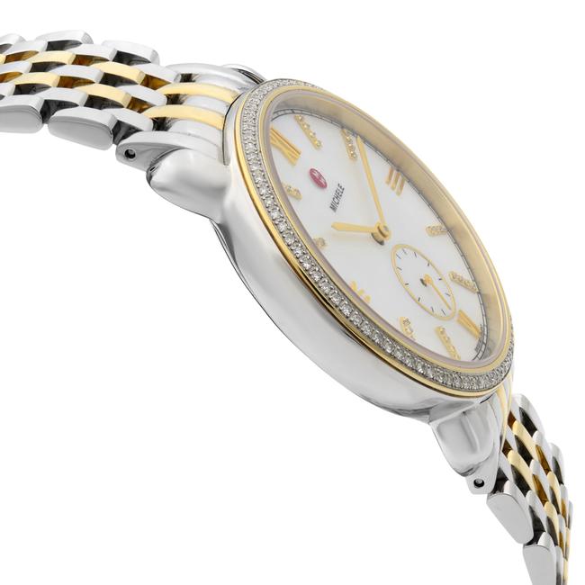 Michele Two Tone Steel Gracile Mop Dial Quartz Ladies Mww26a0000 Watch Michele Two Tone Steel Gracile Mop Dial Quartz Ladies Mww26a0000 Watch