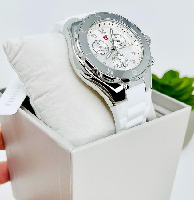 Michele White/Silver-tone Jellybean Stainless Mww12f000090 Watch Michele White/Silver-tone Jellybean Stainless Mww12f000090 Watch