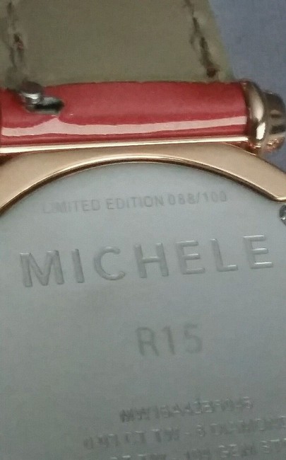 Michele Rose Gold Topaz Orange New Limited Edition 088/100 Caber Diamond Marker Watch Michele Rose Gold Topaz Orange New Limited Edition 088/100 Caber Diamond Marker Watch