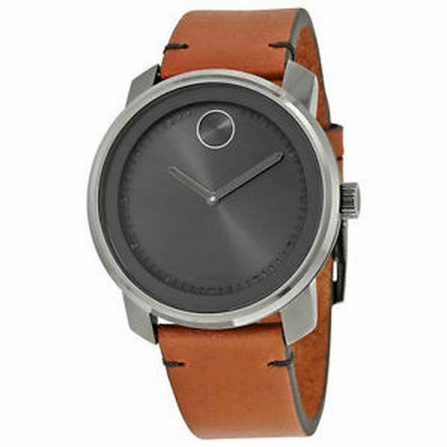 Movado Grey/Brown Leather 3600366 Mens Bold Quartz Watch Movado Grey/Brown Leather 3600366 Mens Bold Quartz Watch