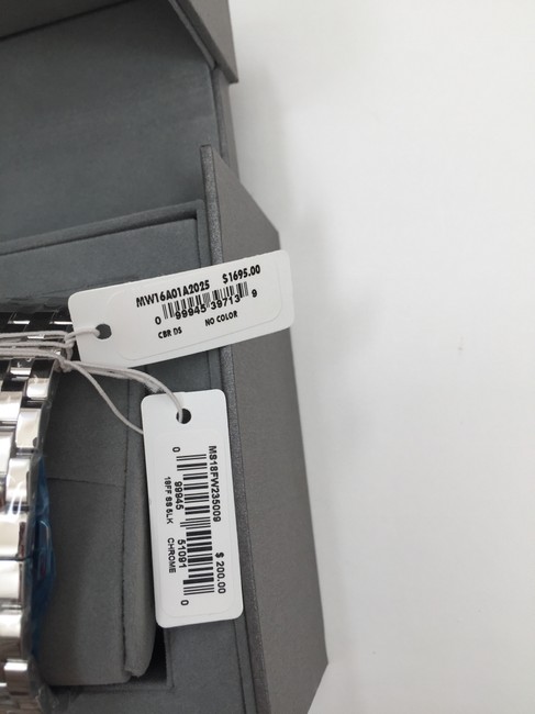 Michele Silver Mw16a01a2025 " Caber " Diamond Mother Of Pearl Dial Watch Michele Silver Mw16a01a2025 " Caber " Diamond Mother Of Pearl Dial Watch