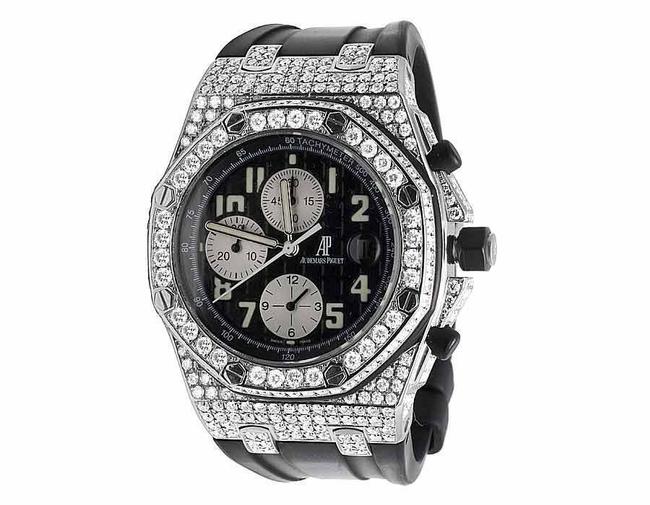 Audemars Piguet Stainless Steel Mens 42 Mm Royal Oak Offshore Rubber with 10.5 Ct Of Vs Diamond Watch Audemars Piguet Stainless Steel Mens 42 Mm Royal Oak Offshore Rubber with 10.5 Ct Of Vs Diamond Watch