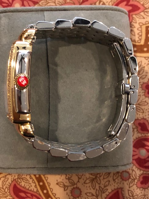 Michele Gold/Silver Deco Mid Two Tone Diamond Bracelet Watch Michele Gold/Silver Deco Mid Two Tone Diamond Bracelet Watch