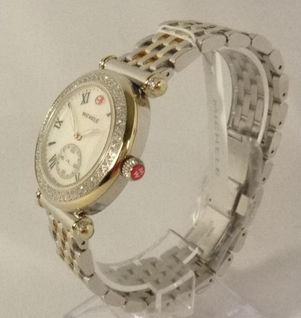 Michele Two Tone Caber Stainless Diamond Mop Mww16a000066 Watch Michele Two Tone Caber Stainless Diamond Mop Mww16a000066 Watch