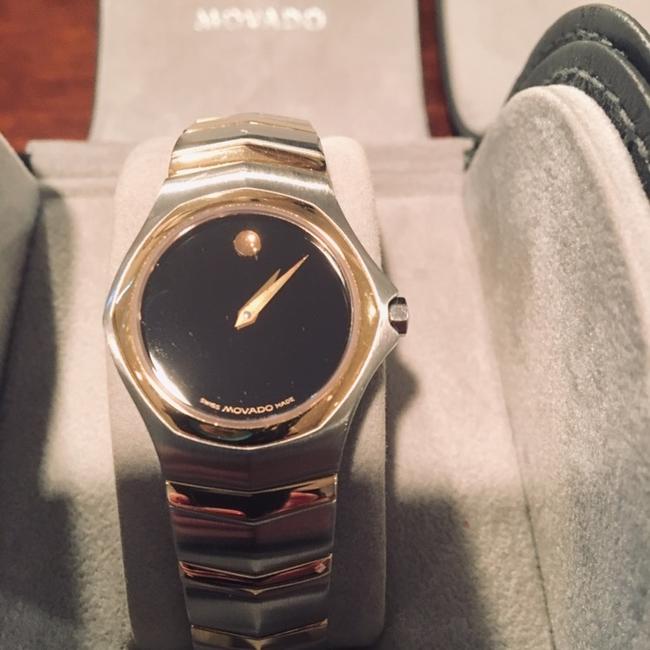 Movado Silver Gold and Black Mens Womens Matching Set Watch Movado Silver Gold and Black Mens Womens Matching Set Watch