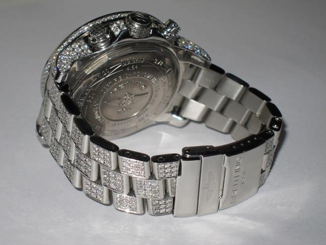 Breitling Super Avenger Mop Stainless Steel Diamonds Watch Breitling Super Avenger Mop Stainless Steel Diamonds Watch