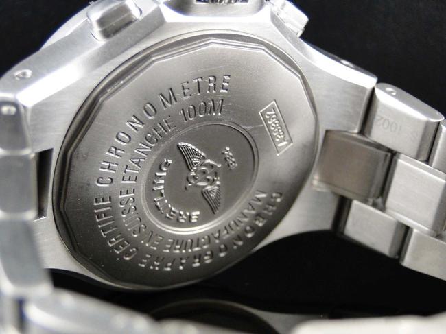 Breitling Stainless Steel Custom Hercules Diamond Band 7.75 Ct Watch Breitling Stainless Steel Custom Hercules Diamond Band 7.75 Ct Watch