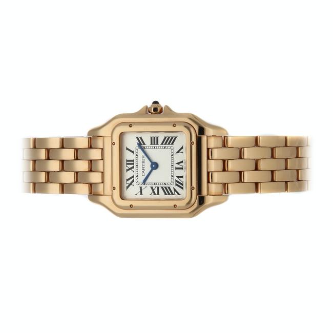 Cartier Silver 18k Rose Gold Panthere De Medium Wgpn0007 Womens Wristwatch 27 X 37 Mm Watch Cartier Silver 18k Rose Gold Panthere De Medium Wgpn0007 Womens Wristwatch 27 X 37 Mm Watch