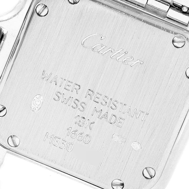 Cartier Silver Diamonds 18k White Gold Panthere Wf3091f3 Womens Wristwatch 22 X 22 Mm Watch Cartier Silver Diamonds 18k White Gold Panthere Wf3091f3 Womens Wristwatch 22 X 22 Mm Watch