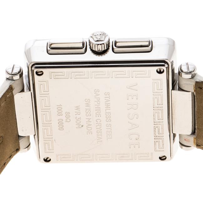 Versace White Stainless Steel Reve Carre 88q Chronograph Womens Wristwatch 36 Mm Watch Versace White Stainless Steel Reve Carre 88q Chronograph Womens Wristwatch 36 Mm Watch