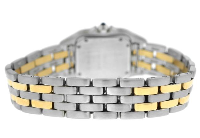 Cartier Yellow Gold Silver Ladies Panthere 112000r 18k Steel Two Row 22mm Watch Cartier Yellow Gold Silver Ladies Panthere 112000r 18k Steel Two Row 22mm Watch