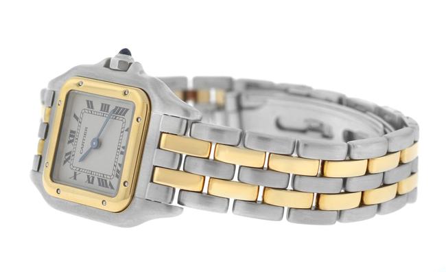 Cartier Yellow Gold Silver Ladies Panthere 2 Row Steel Quartz 22mm Watch Cartier Yellow Gold Silver Ladies Panthere 2 Row Steel Quartz 22mm Watch