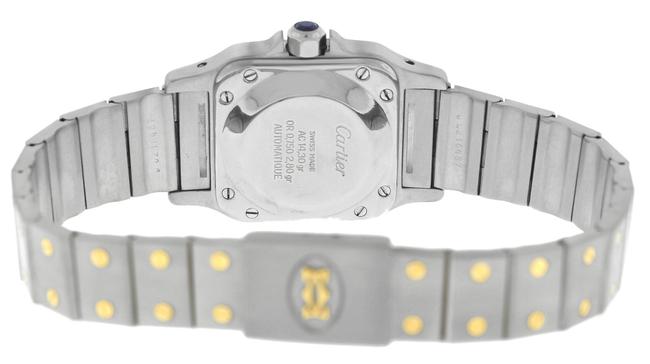 Cartier Yellow Gold Silver Ladies Santos Galbee 1567 18k Watch Cartier Yellow Gold Silver Ladies Santos Galbee 1567 18k Watch