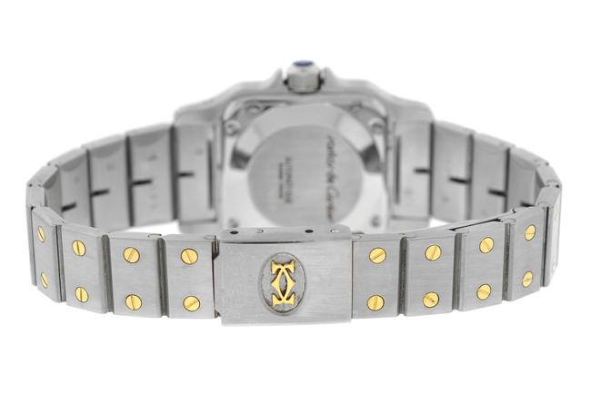 Cartier Yellow Gold Silver Ladies Santos Galbee 24mm 18k Watch Cartier Yellow Gold Silver Ladies Santos Galbee 24mm 18k Watch