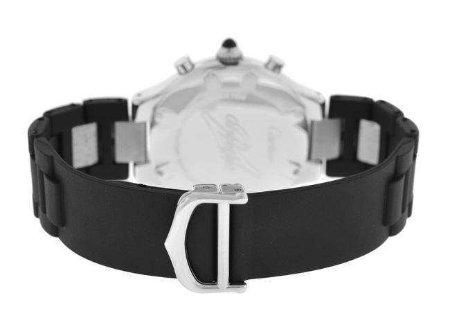 Cartier 2424 Mens Chronoscaph 38mm Steel Date Quartz Watch Cartier 2424 Mens Chronoscaph 38mm Steel Date Quartz Watch