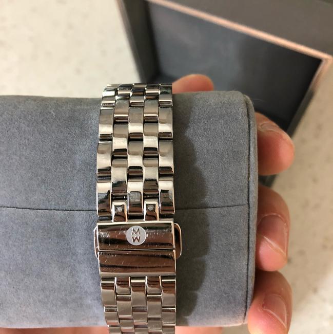 Michele Silver Uptown Diamond Bracelet Watch Michele Silver Uptown Diamond Bracelet Watch