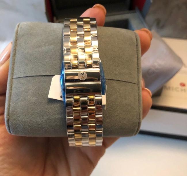 Michele Silver Gold Box Uptown Diamond Watch Michele Silver Gold Box Uptown Diamond Watch