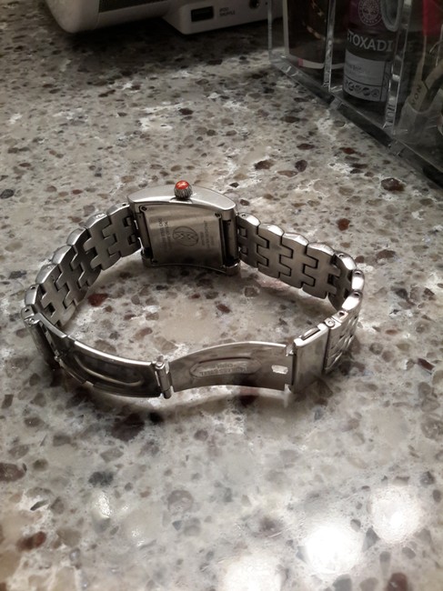 Michele White Stainless Steel Mini Mm Watch Michele White Stainless Steel Mini Mm Watch