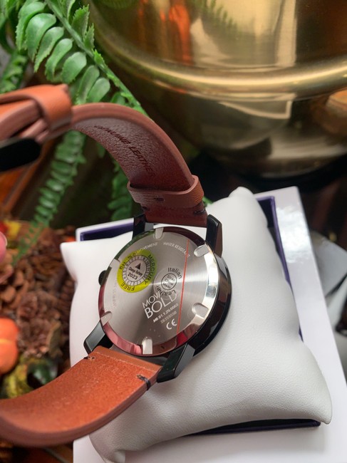 Movado Gray/Silver/Brown Bold 42mm Stainless Leather Watch Movado Gray/Silver/Brown Bold 42mm Stainless Leather Watch