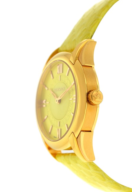 Versace Gold Tone New Dafne Vff05 0013 Steel Lime Green Quartz Watch Versace Gold Tone New Dafne Vff05 0013 Steel Lime Green Quartz Watch