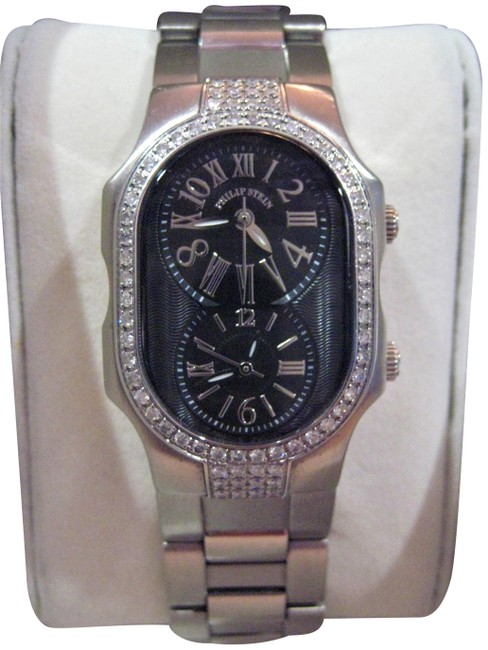 Philip Stein Black Box Dbl Diamond Signature 1.08 Ct~box Pap Watch Philip Stein Black Box Dbl Diamond Signature 1.08 Ct~box Pap Watch