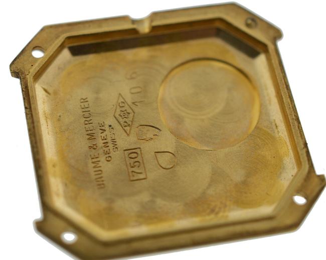 Baume & Mercier Gold Ladies 18496 18k Diamond Quartz 20mm Not Working Watch Baume & Mercier Gold Ladies 18496 18k Diamond Quartz 20mm Not Working Watch