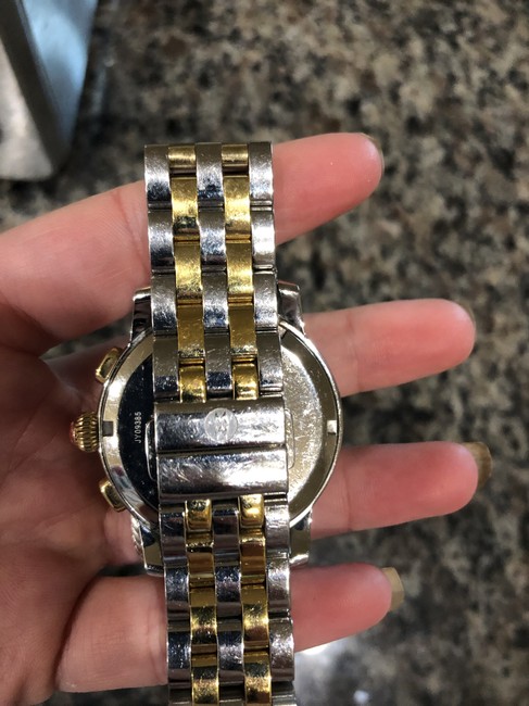 Michele Goldsilver Silver Gold Uptown Diamond Watch Michele Goldsilver Silver Gold Uptown Diamond Watch