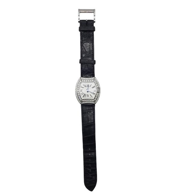Bedat & Co Black Alligator and Diamond Watch Bedat & Co Black Alligator and Diamond Watch