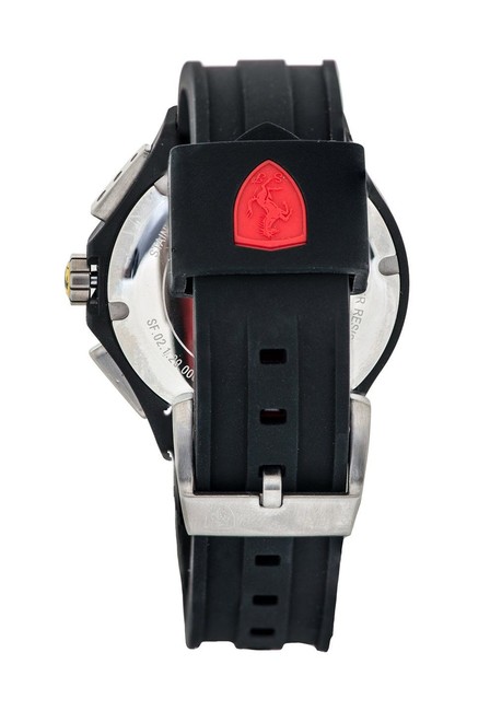 Ferrari Black Silicone Chronograph Lap Time 0830015 Watch Ferrari Black Silicone Chronograph Lap Time 0830015 Watch