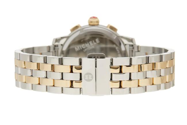 Michele Two Tone Uptown 18k Gold Stainless Diamond Mww25a000002 Watch Michele Two Tone Uptown 18k Gold Stainless Diamond Mww25a000002 Watch
