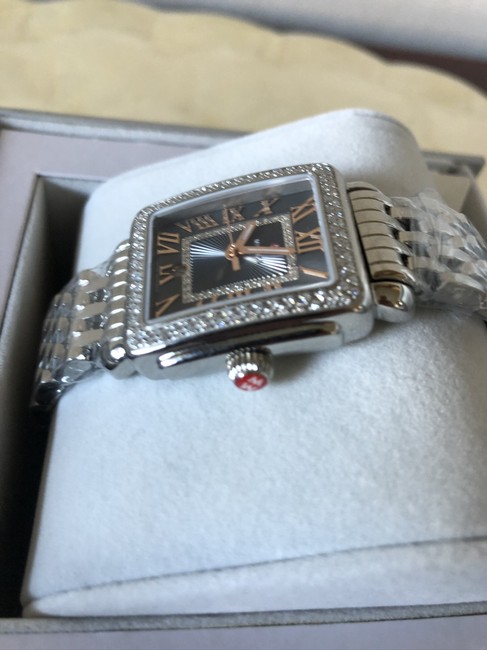 Michele Silver New Deco Madison Mid Diamond Watch Michele Silver New Deco Madison Mid Diamond Watch