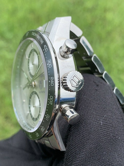 TAG Heuer Silver Cv2011 Carrera Chronograph Dial Mens Watch TAG Heuer Silver Cv2011 Carrera Chronograph Dial Mens Watch